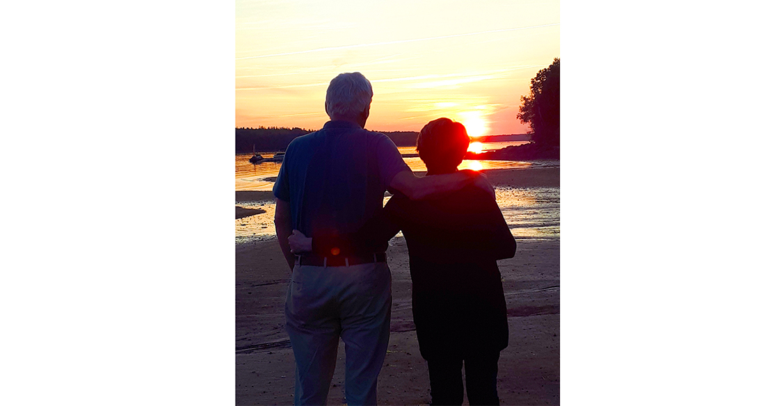 David and Mary watch a sunset