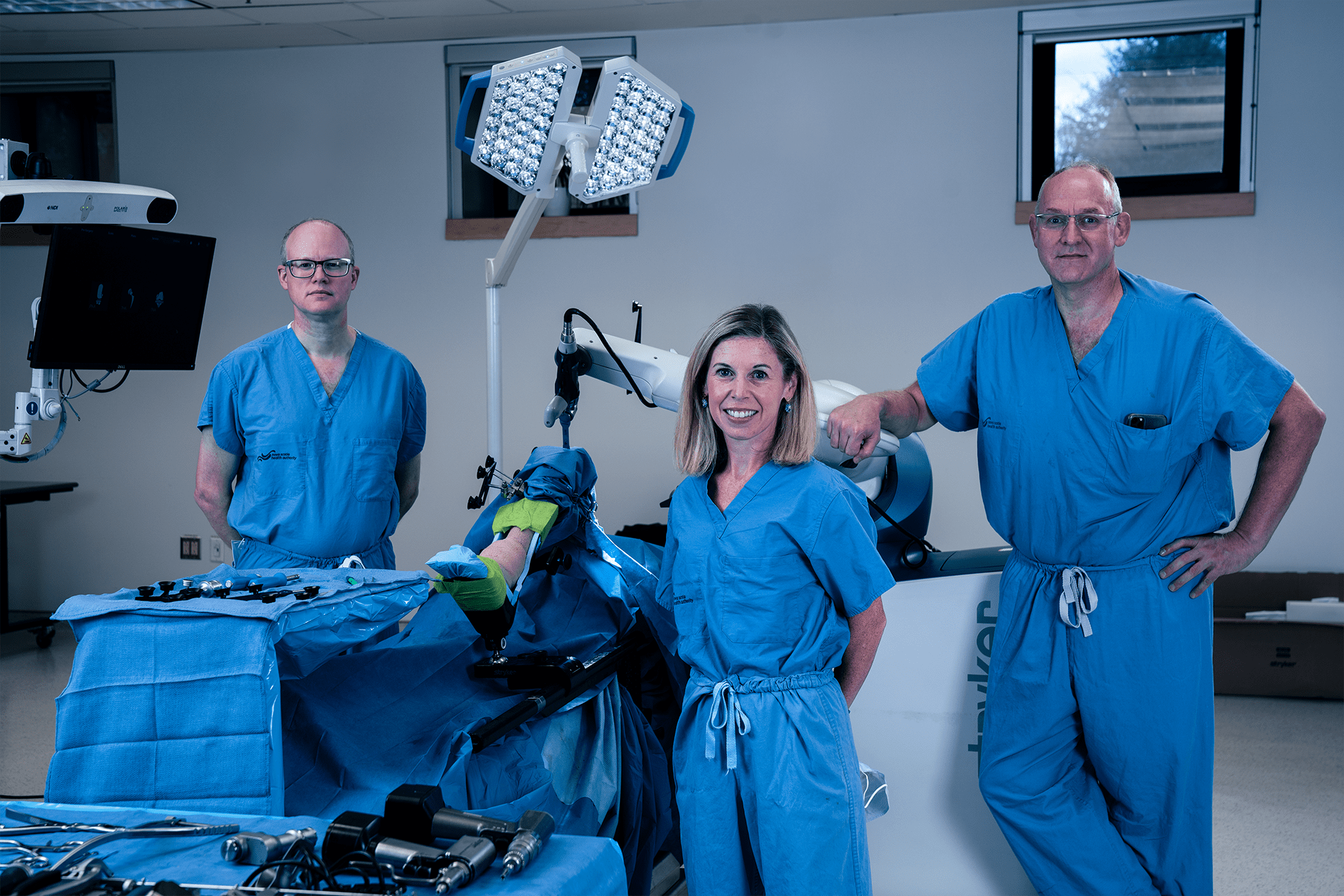 Research team. Left to right; Richardson, Wilson, Dunbar