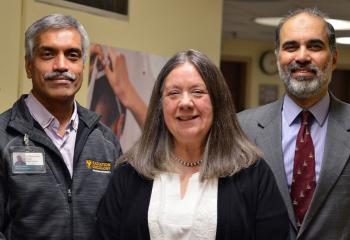 Dr. Mal Rajaraman (left), QEII radiation oncologist, and Dr. Ali Imran (right)