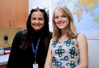 Amy Legate, RN and Dr. Christine Campbell of the Newcomer Health Clinic