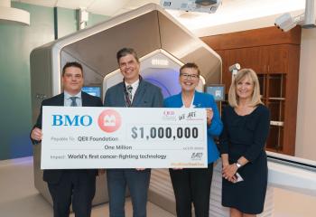 QEII $1M gift announcement - cheque presenting