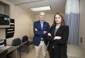 Dr. Alexandra Legge and Dr. John Hanly at the QEII's Rheumatology Clinic.
