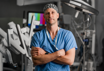Dr. Alexander Ednie stands in operating room at QEII Health Sciences Centre