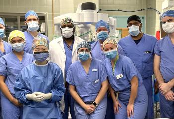 Group photo of surgical team
