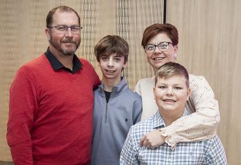 Fransa Emslie, a NICHE participant and registered nurse, with her family at the 2025 funding announcement celebrating Scotiabank’s $500K gift through ScotiaRISE.