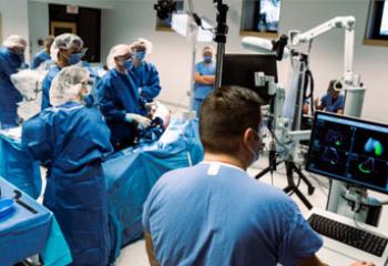 The innovative robotic arm, the second of its kind in Canada, is controlled by a surgeon during hip and knee surgeries using unprecedented precision for the placement of a joint implant. 