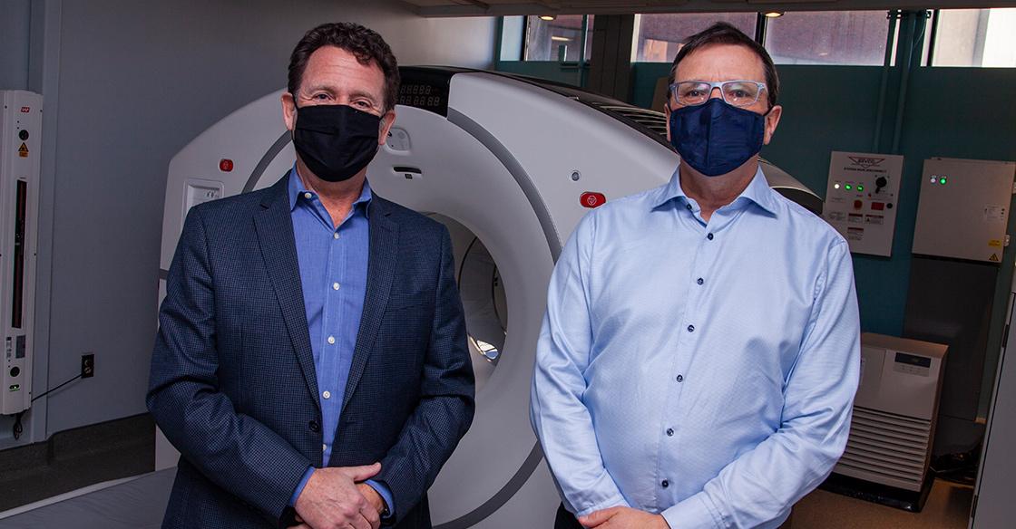 Dr. Daniel Rayson, Oncologist and QEII Division Head, Medical Oncology & Dr. Steven Burrell, Radiologist and QEII Head, Nuclear Medicine