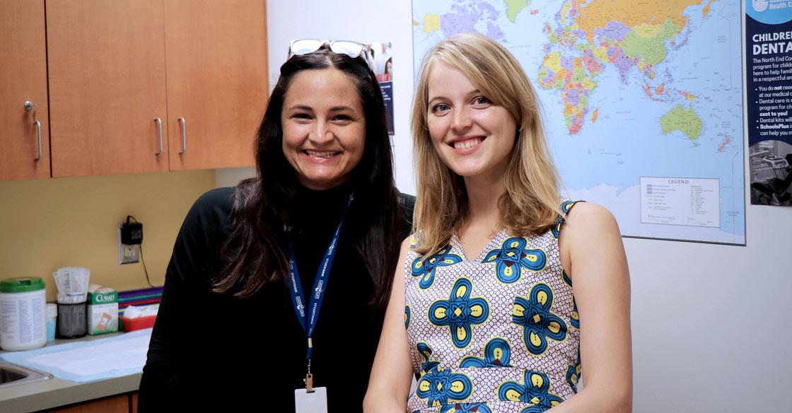 Amy Legate, RN and Dr. Christine Campbell of the Newcomer Health Clinic