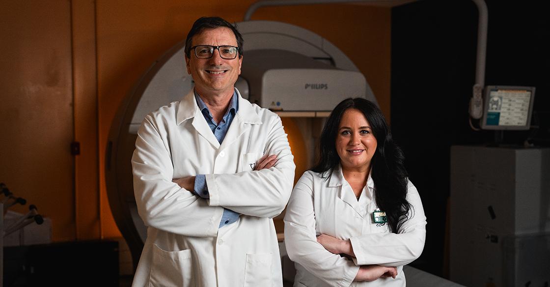 Dr. Steven Burrell, QEII’s head of Nuclear Medicine, and Natasha Warwick, chief nuclear medicine technologist