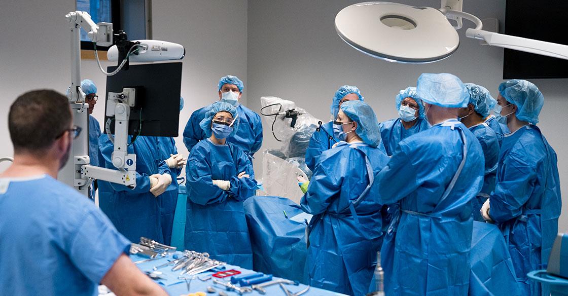 Surgeons in an operating room
