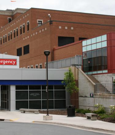 Exterior shot of QEII's Emergency Department