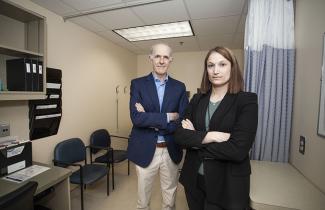 Dr. Alexandra Legge and Dr. John Hanly at the QEII's Rheumatology Clinic.