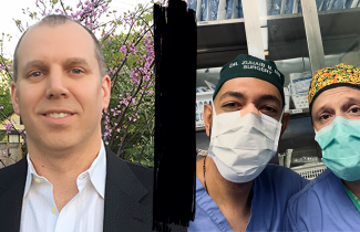 Dr. Jacob McGee (left) and Dr. Zuhaib Mir (middle) have been recruited to the QEII in part by new surgical robots.