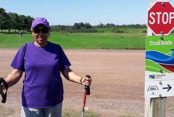 Endometrial cancer and surgical robotics patient, Margaret Aucoin.