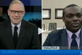 Screenshot of CTV news segment, featuring CTV host, Todd, and Dr. Vincent Agyapong